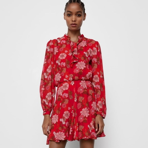 Zara Dresses Nwt Zara Floral Print Midi Dress Poshmark